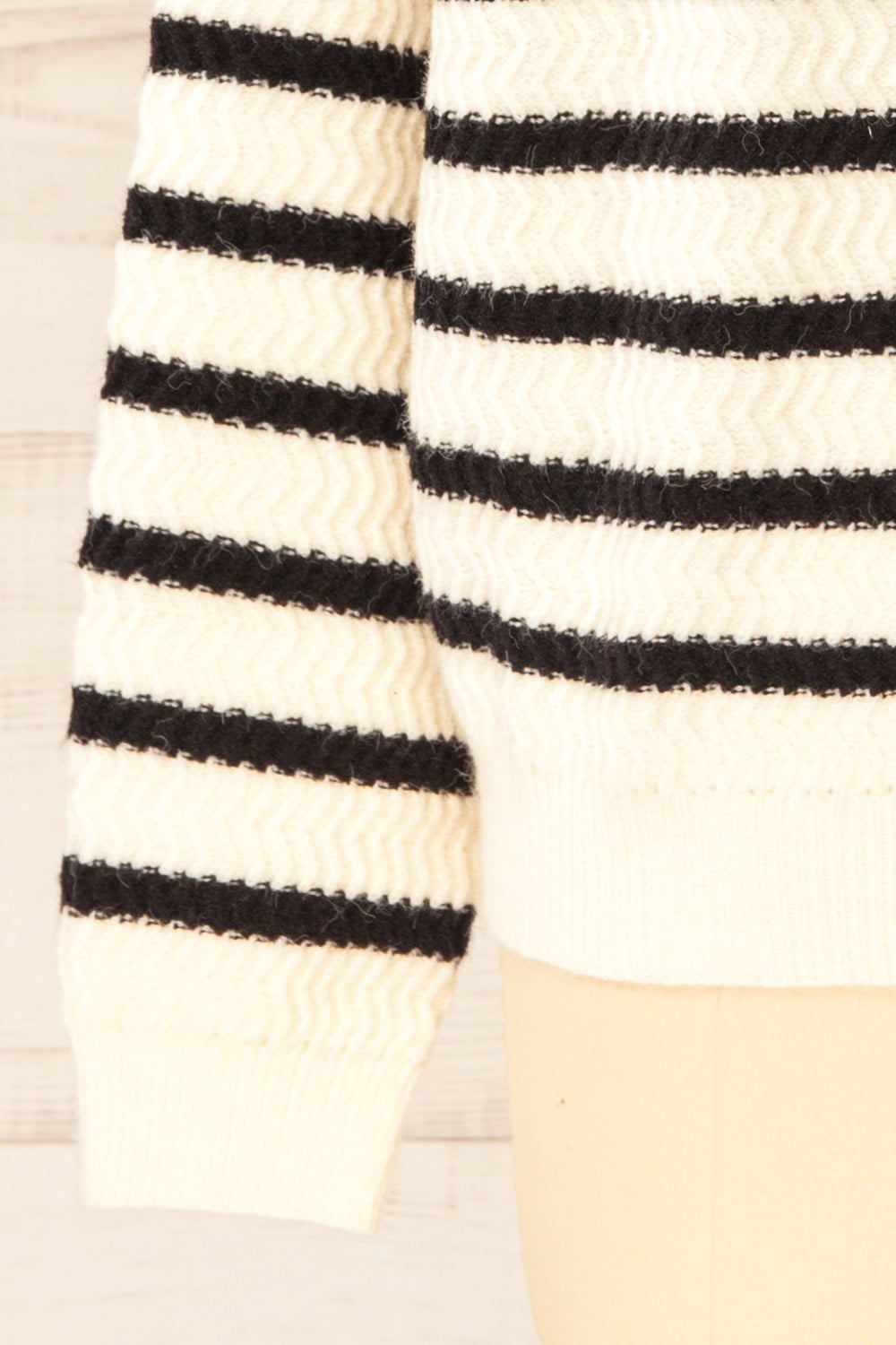 Arcot Striped Knit Turtleneck Sweater | La petite garçonne sleeve 