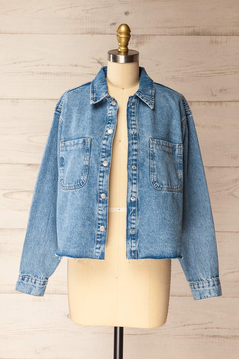 Argenta Oversized Denim Shirt | La petite garçonne open view