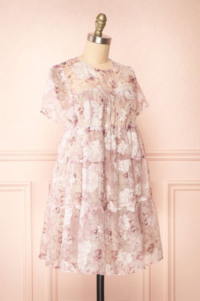Arianwyn Short Floral Babydoll Dress | Boutique 1861 side view