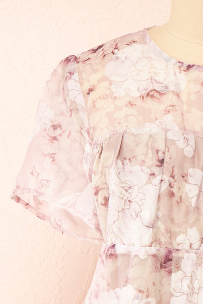 Arianwyn Short Floral Babydoll Dress | Boutique 1861 front close-up