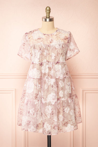 Arianwyn Short Floral Babydoll Dress | Boutique 1861 front view