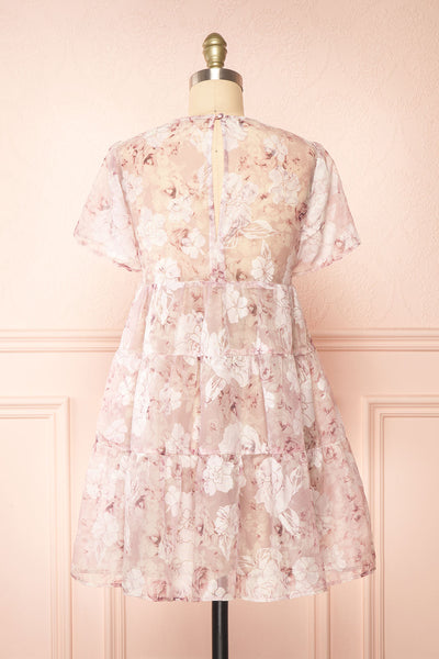 Arianwyn Short Floral Babydoll Dress | Boutique 1861 back view