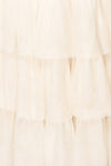 Ariette Ivory High-Waisted Tiered Tulle Skirt | Boutique 1861 texture