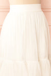 Ariette Ivory High-Waisted Tiered Tulle Skirt | Boutique 1861 side close-up