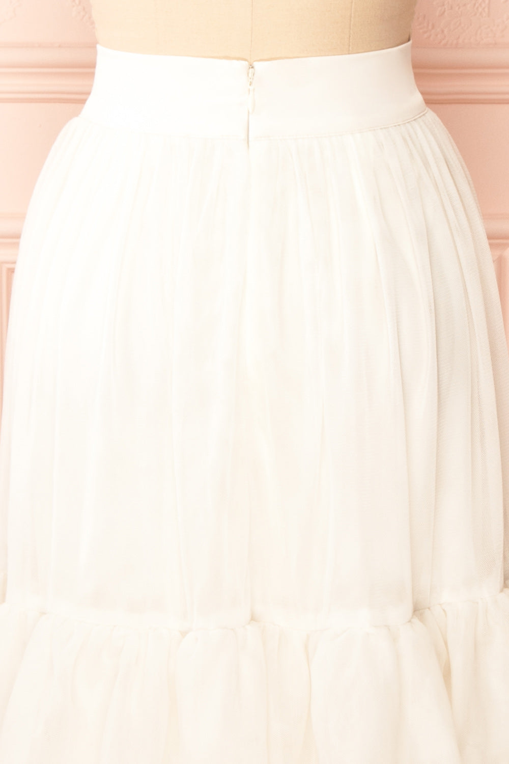 Ariette Ivory High-Waisted Tiered Tulle Skirt | Boutique 1861