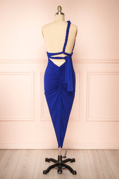 Aristella Blue Convertible Midi Dress | Boutique 1861 back view
