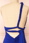 Aristella Blue Convertible Midi Dress | Boutique 1861 back close-up