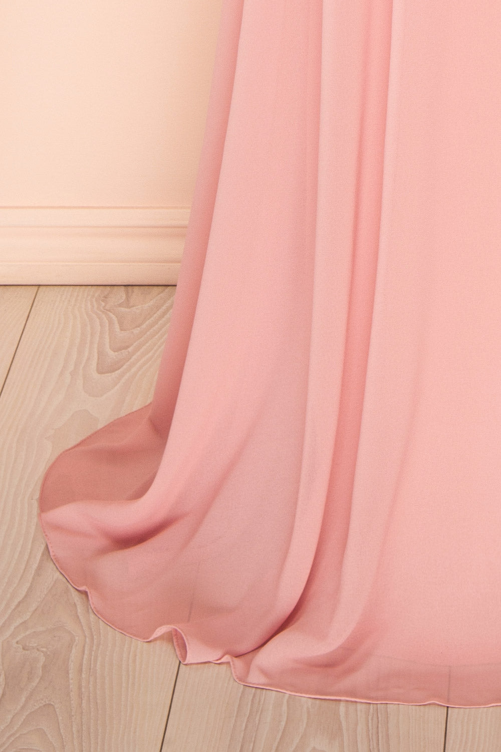 Arleen Pink Halter A-Line Maxi Dress | Boutique 1861 bottom 