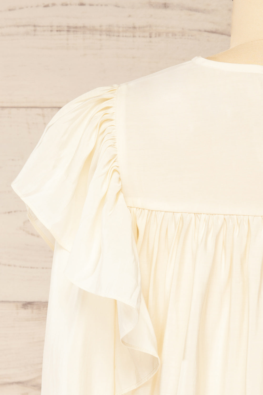 Arlequine Ivory Blouse w/ Ruffles | La petite garçonne back