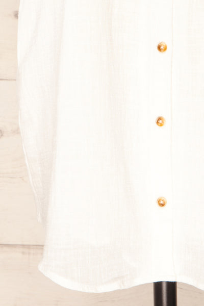 Arles Ivory Short Shirt Dress w/ Pockets | La petite garçonne  bottom