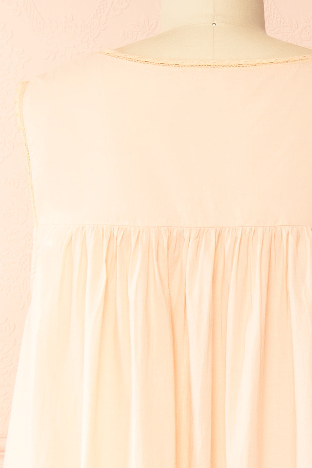 Arleth Pink Lace Yoke Midi Nightgown with Pockets by April Cornell | Boutique 1861 back