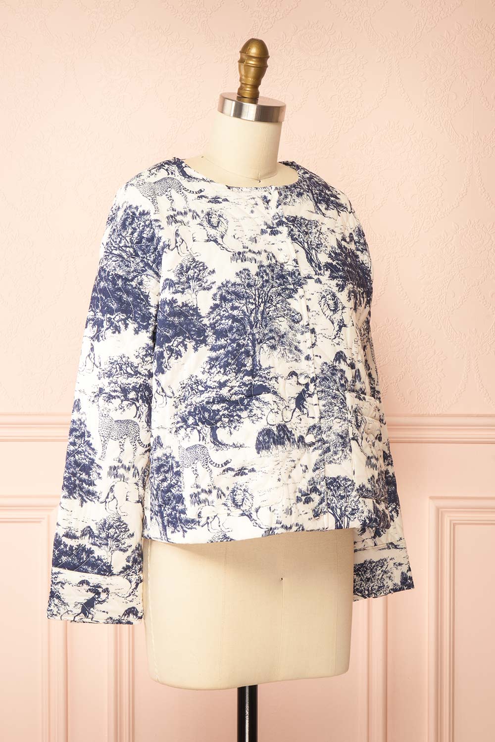Armelle French Toile Quilted Jacket | Boutique 1861 side view