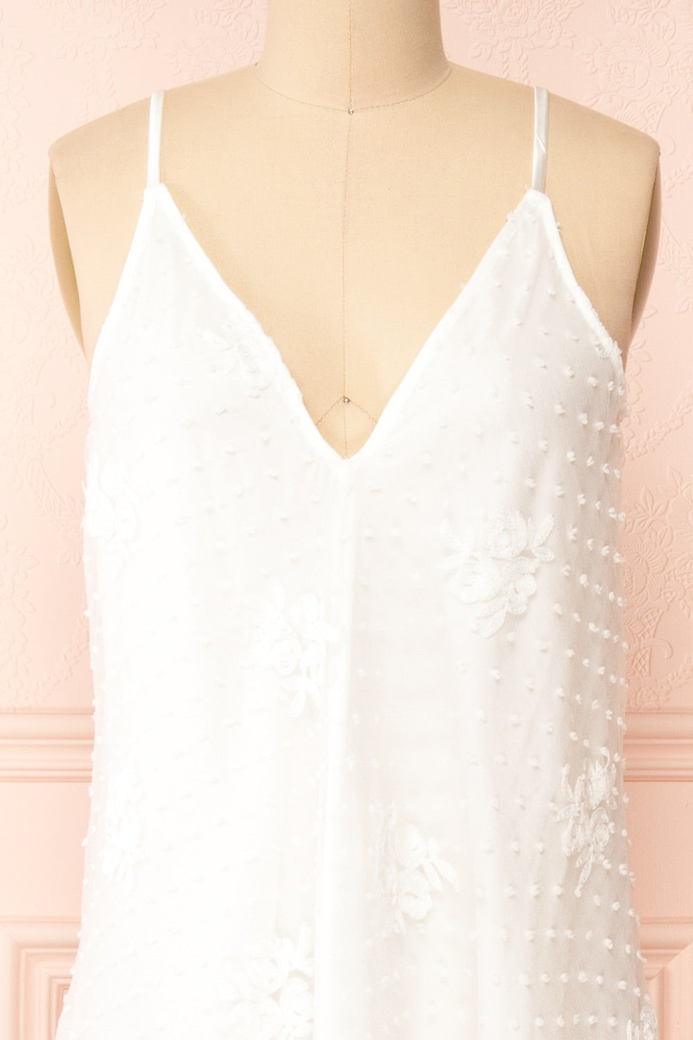 Arney White Floral Maxi Dress | Boutique 1861 front close-up