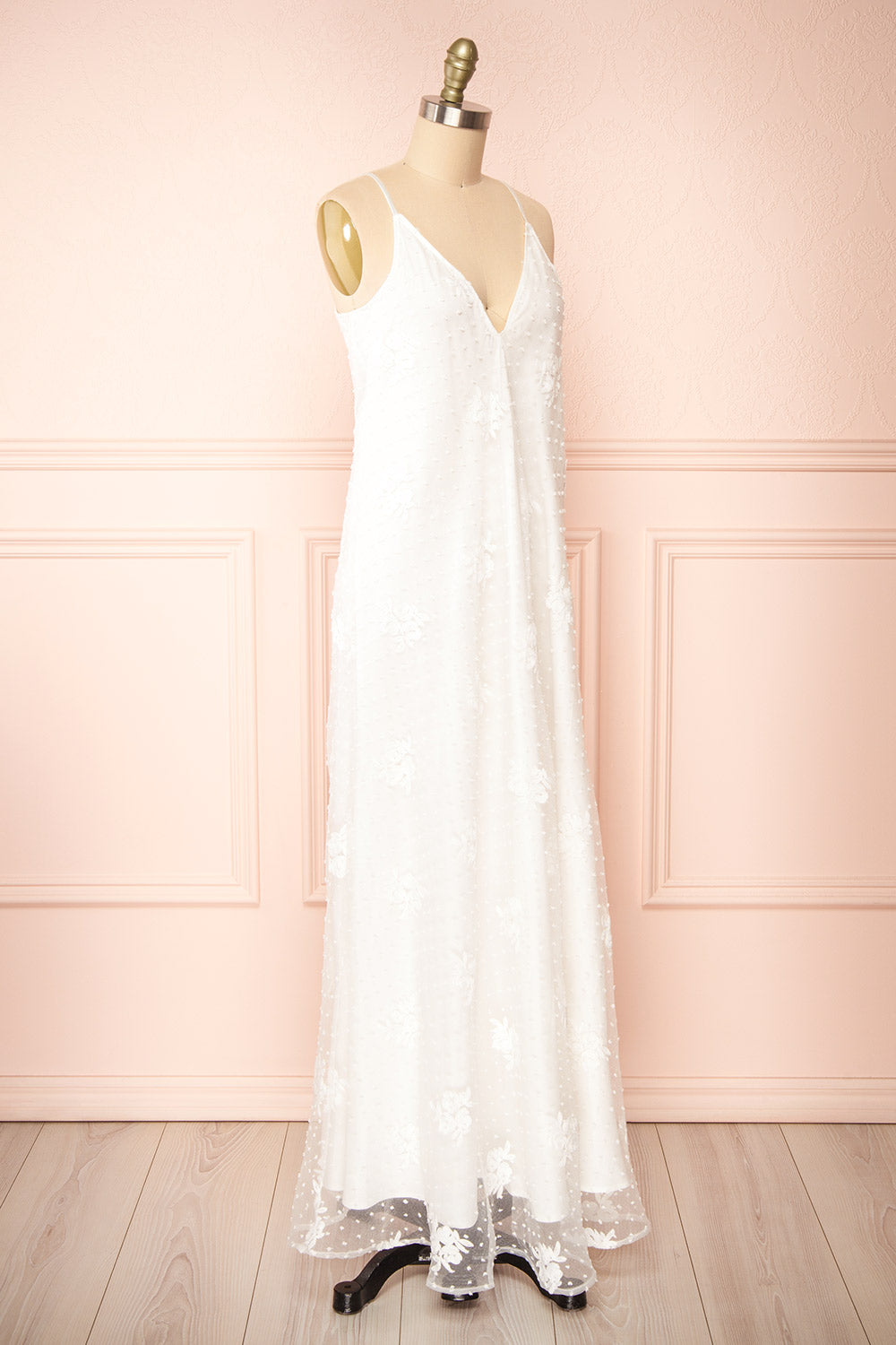 Arney White Floral Maxi Dress | Boutique 1861 side view 
