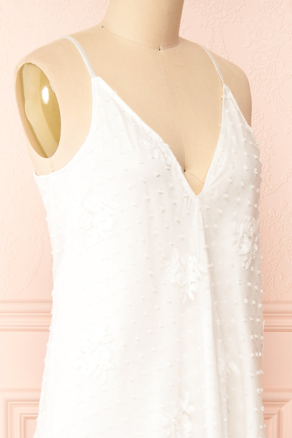 Arney White Floral Maxi Dress | Boutique 1861 side close-up