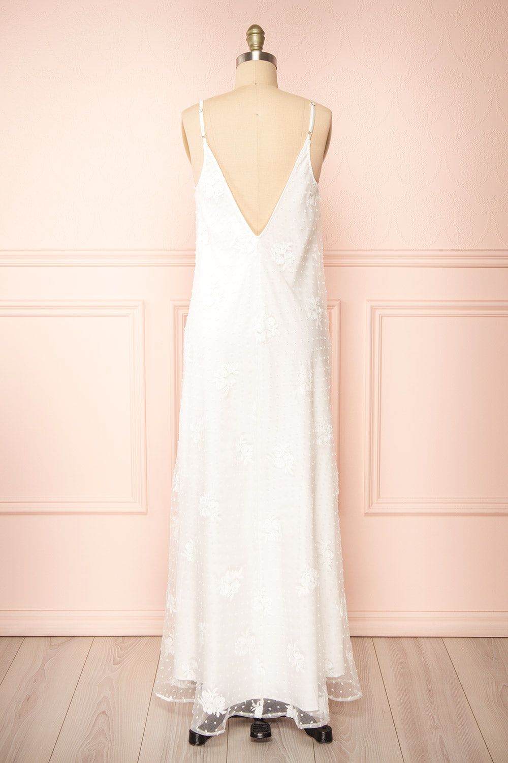 Arney White Floral Maxi Dress | Boutique 1861 back view