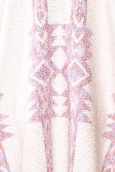 Arwen White Poncho w/ Pastel Print | Boutique 1861 fabric