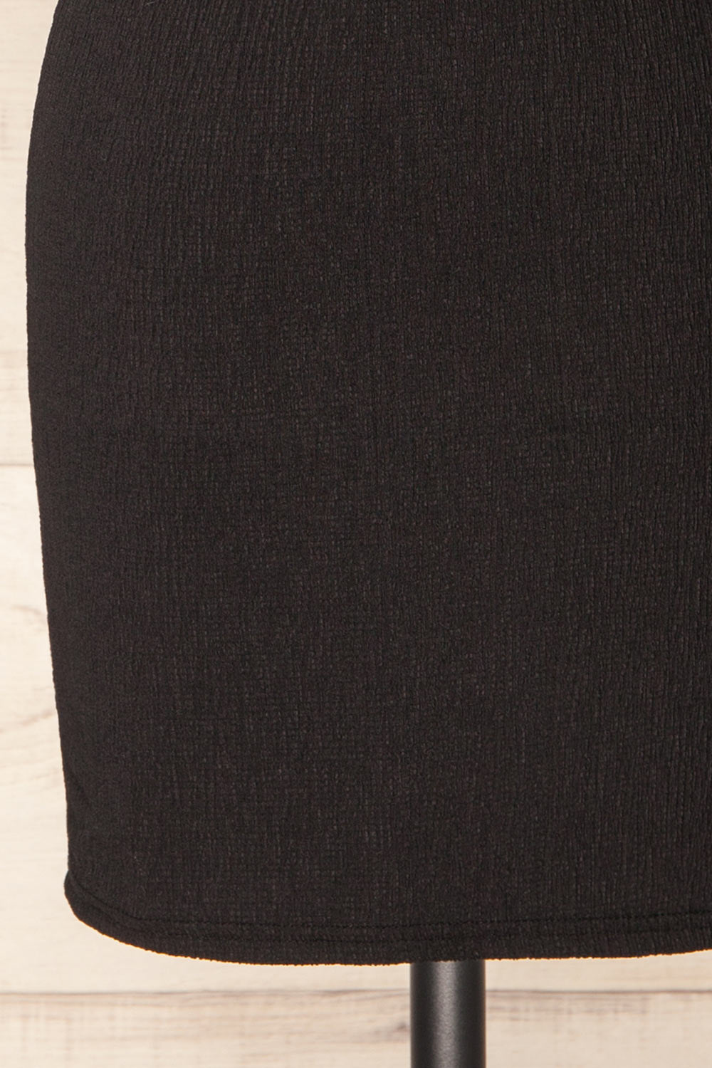 Asher Black Textured Mini Skirt | La petite garçonne  bottom