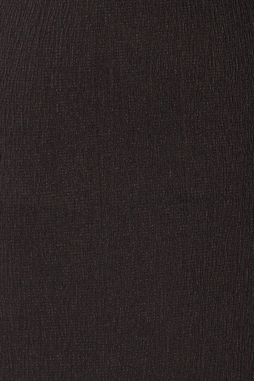 Asher Black Textured Mini Skirt | La petite garçonne  fabric 
