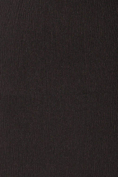 Asher Black Textured Mini Skirt | La petite garçonne  fabric