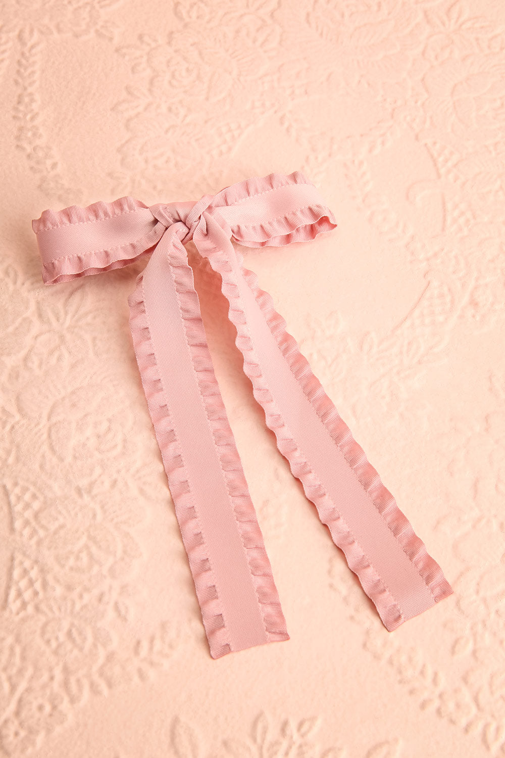 Asriel Pink Wavy Bow Hair Clip | Boutique 1861