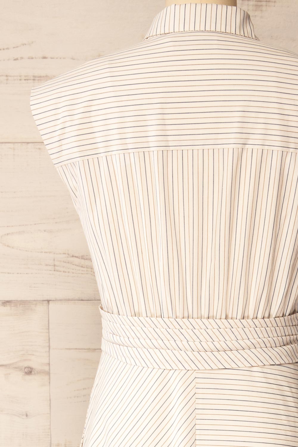 Astou | Striped Sleeveless Shirt Dress