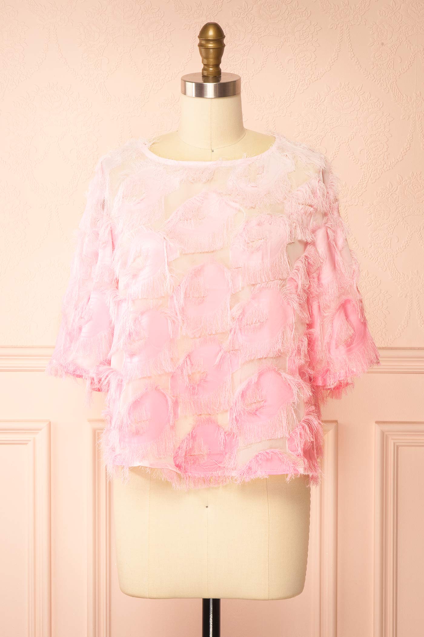 Astralia Pink Top with 3D Texture | Boutique 1861 front