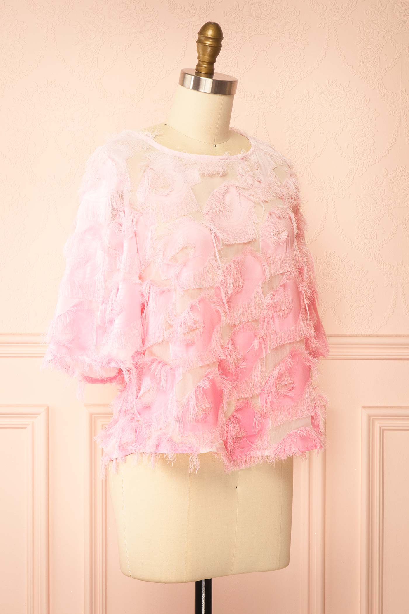 Astralia Pink Top with 3D Texture | Boutique 1861 side 
