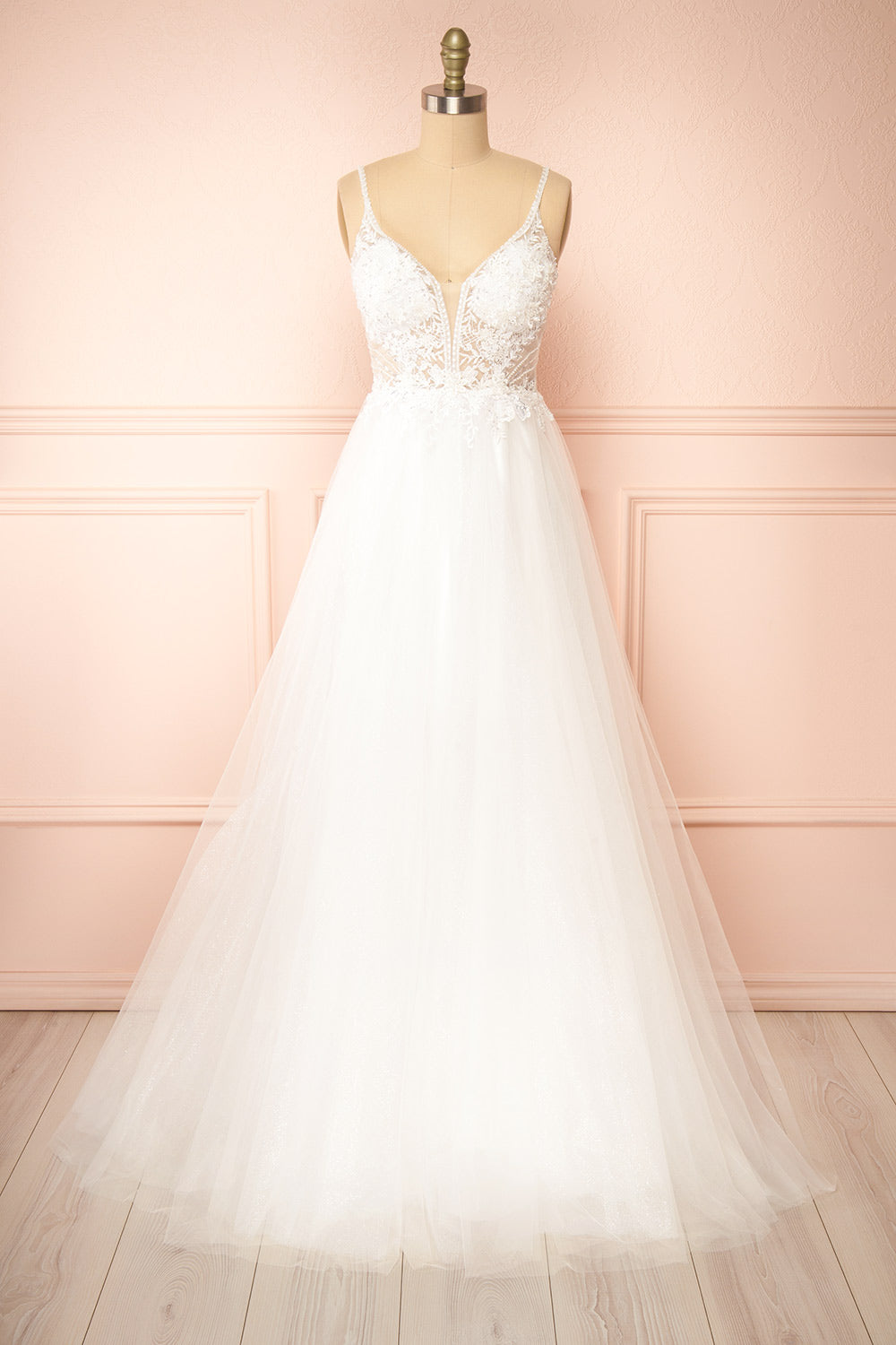 Astranova Layered Tulle Gown w/ Lace | Boudoir 1861  front view