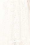 Atarah White Midi Skirt w/ Openwork Lace | Boutique 1861 fabric