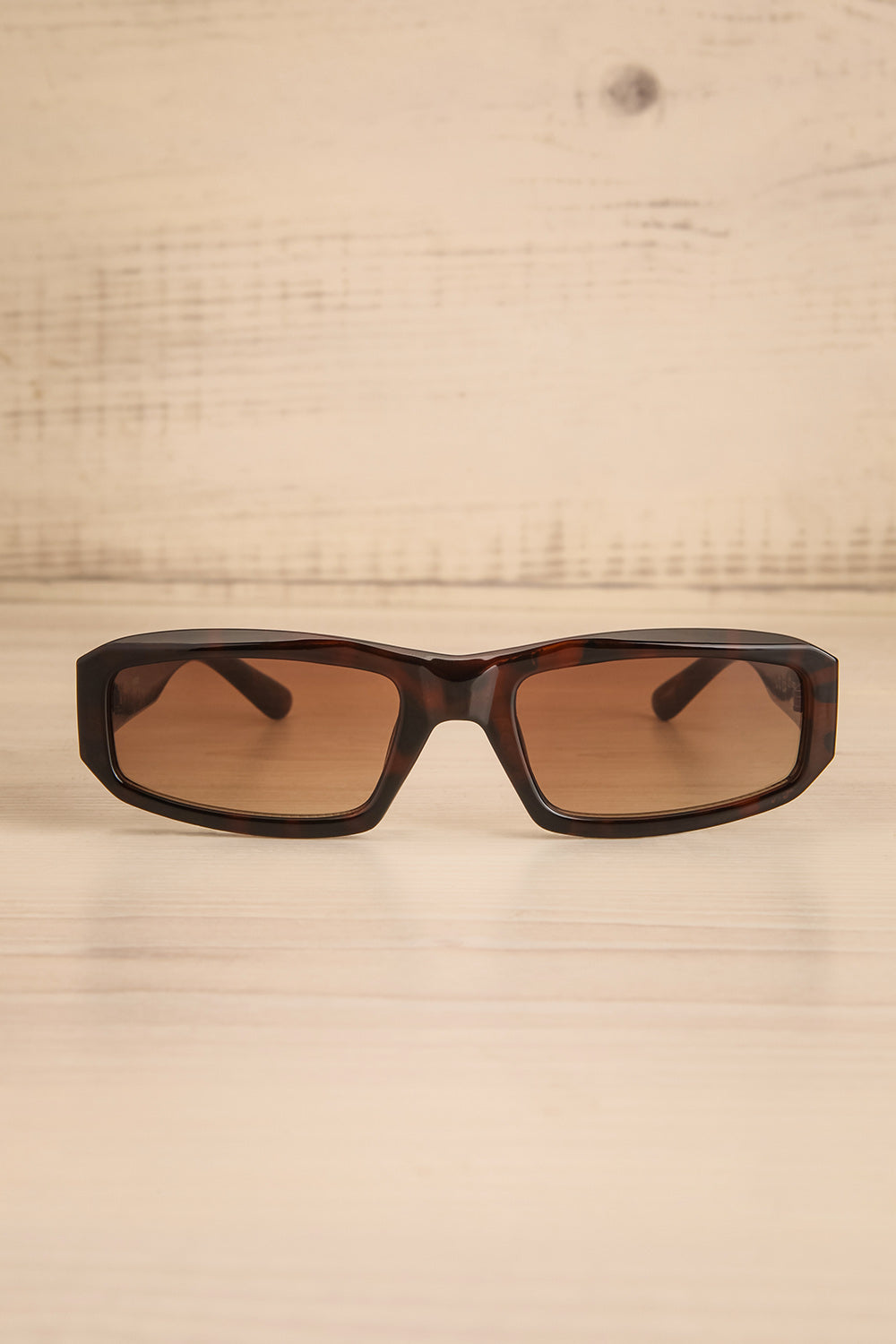 Atul Brown Tortoise Shell Rectangular Sunglasses | La petite garçonne front