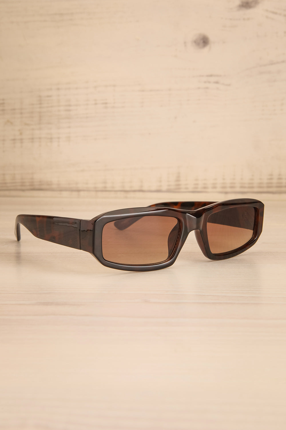 Atul Brown Tortoise Shell Rectangular Sunglasses | La petite garçonne side 