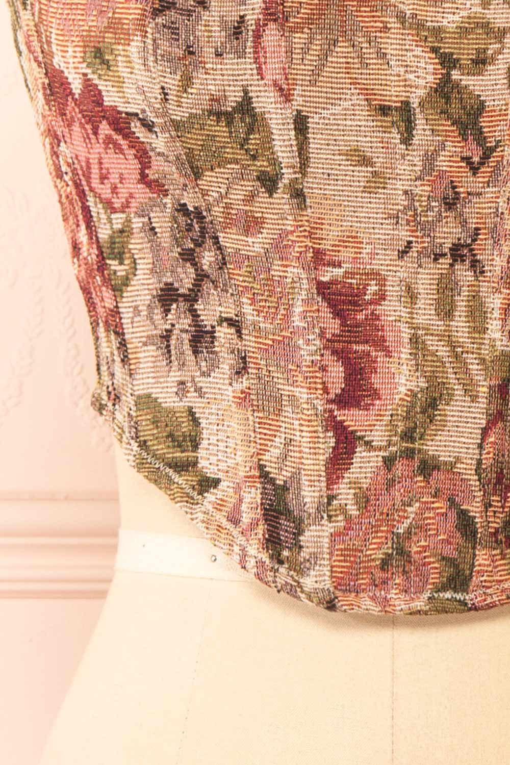 Aubriel Cropped Floral Corset Top | Boutique 1861 bottom