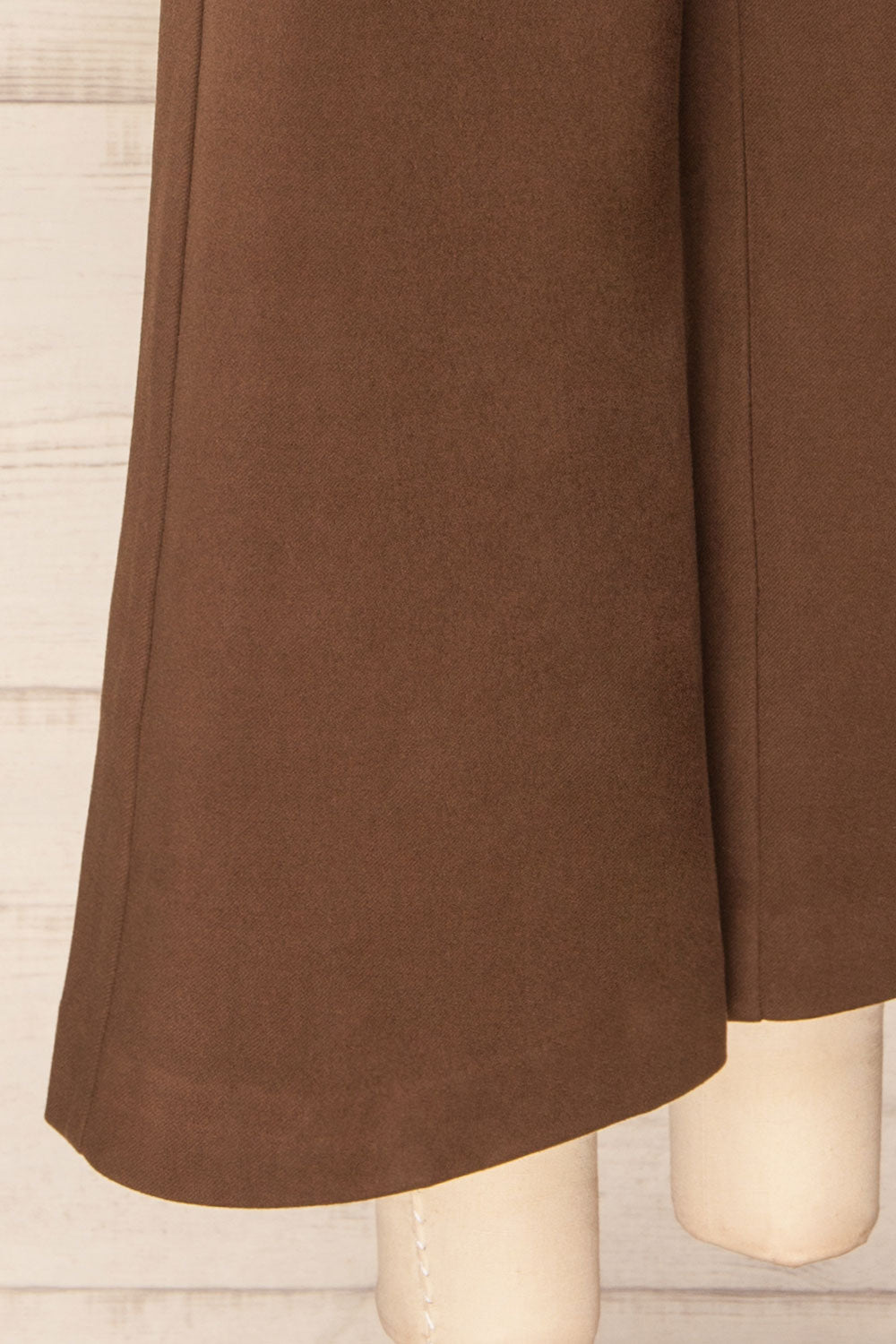 Auckland Brown | Cropped Felt Wide-Leg Pants