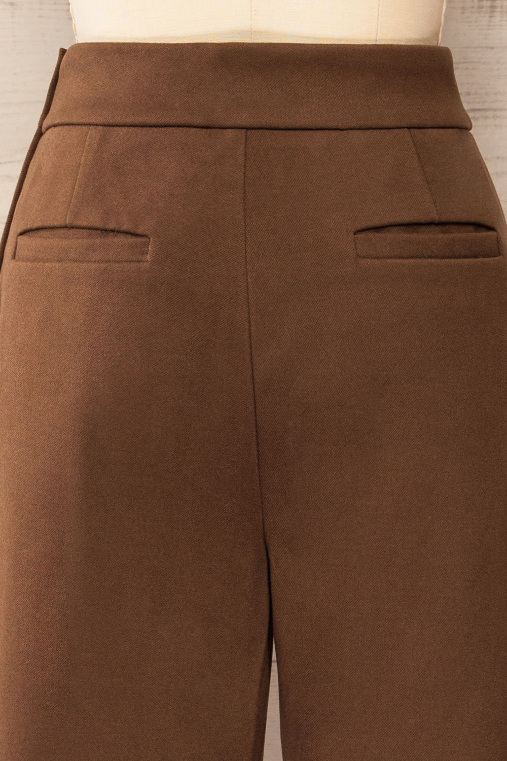 Auckland Brown | Cropped Felt Wide-Leg Pants