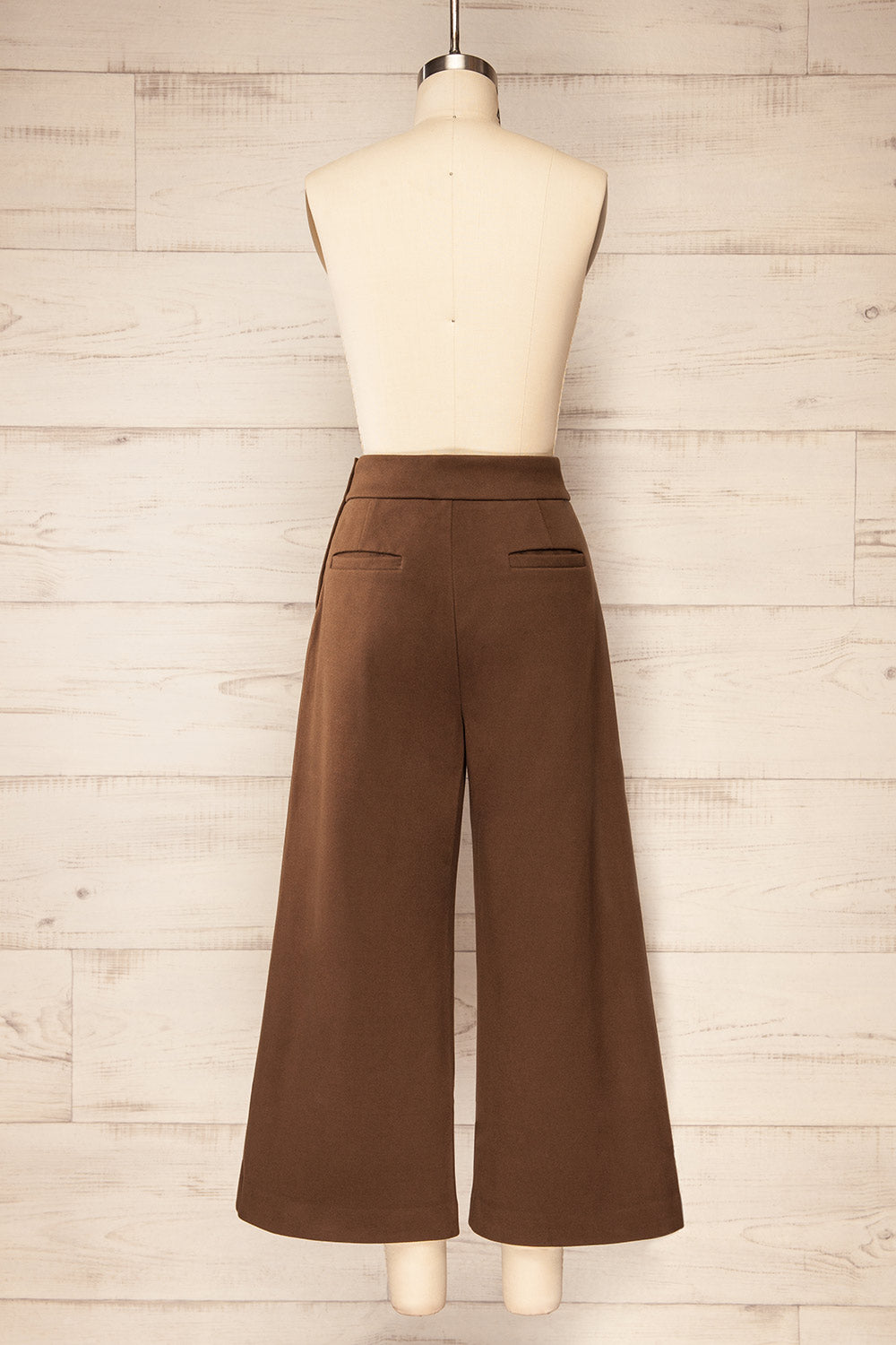 Auckland Brown | Cropped Felt Wide-Leg Pants