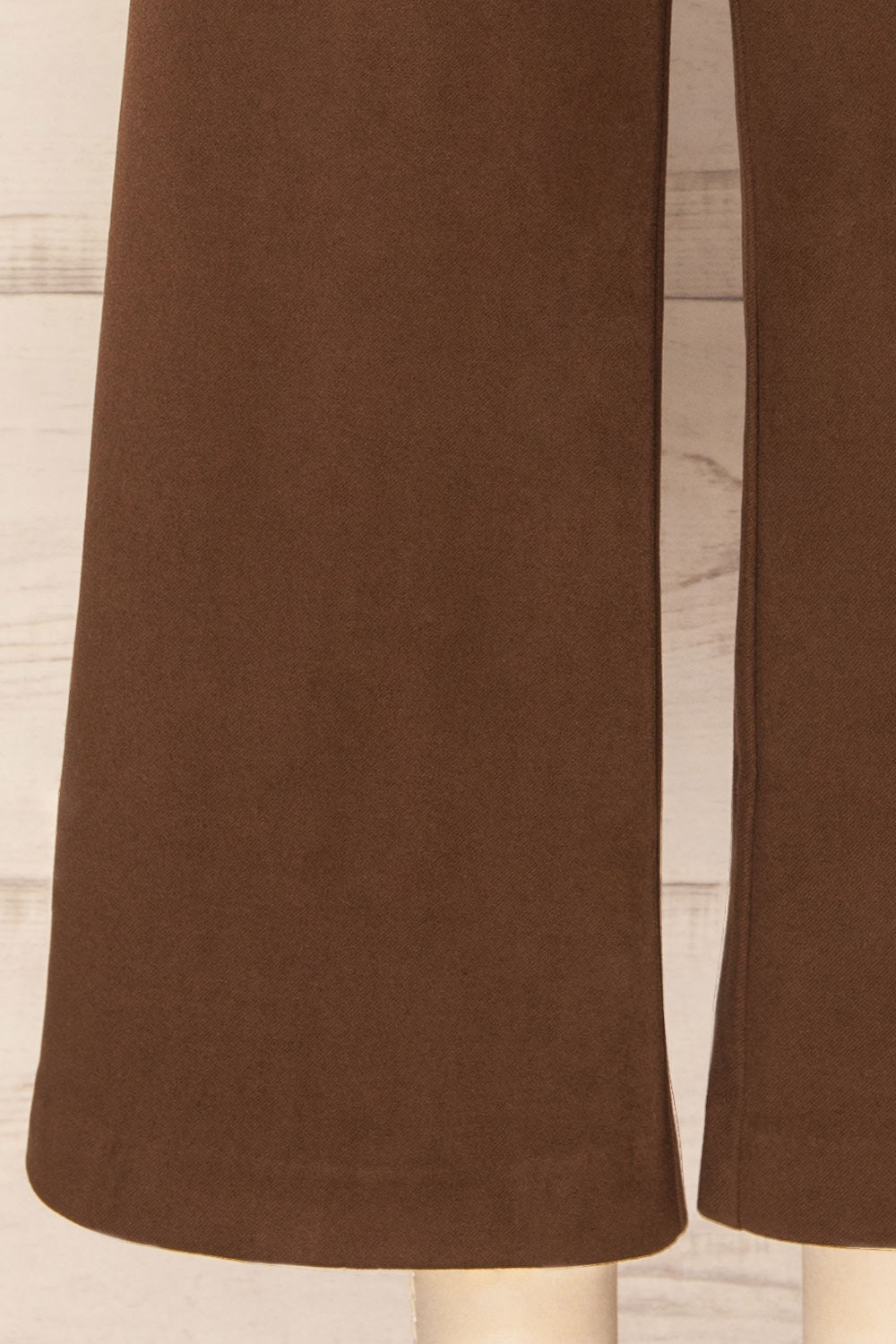 Auckland Brown | Cropped Felt Wide-Leg Pants