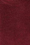 Audernade Short Burgundy Knit Dress | La petite garçonne  fabric