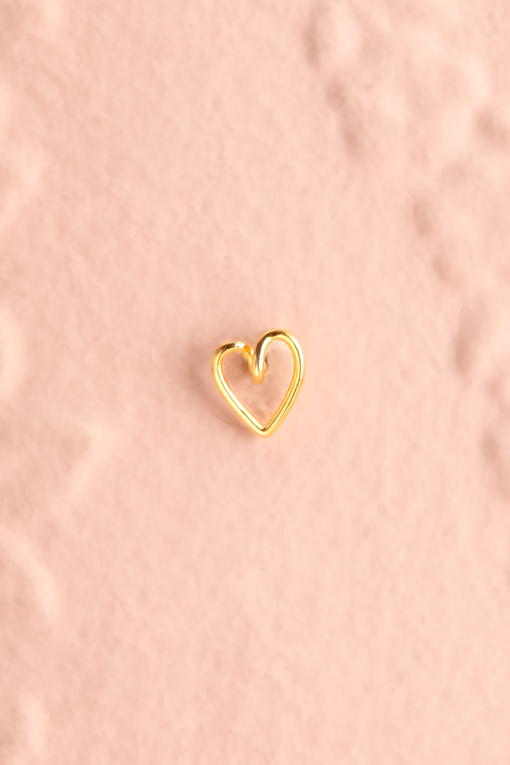 Aurai Gold Wire Heart Earrings | Boutique 1861 close-up