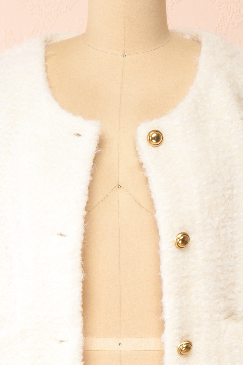 Avalee White Fuzzy Knit Cardigan w/ Pockets | Boutique 1861 open