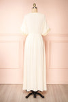 Avalon Ivory Short Sleeve Maxi Dress w/ Embroidery | Boutique 1861 back view