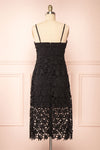 Avelina Black Lace Midi Dress | Boutique 1861 back view