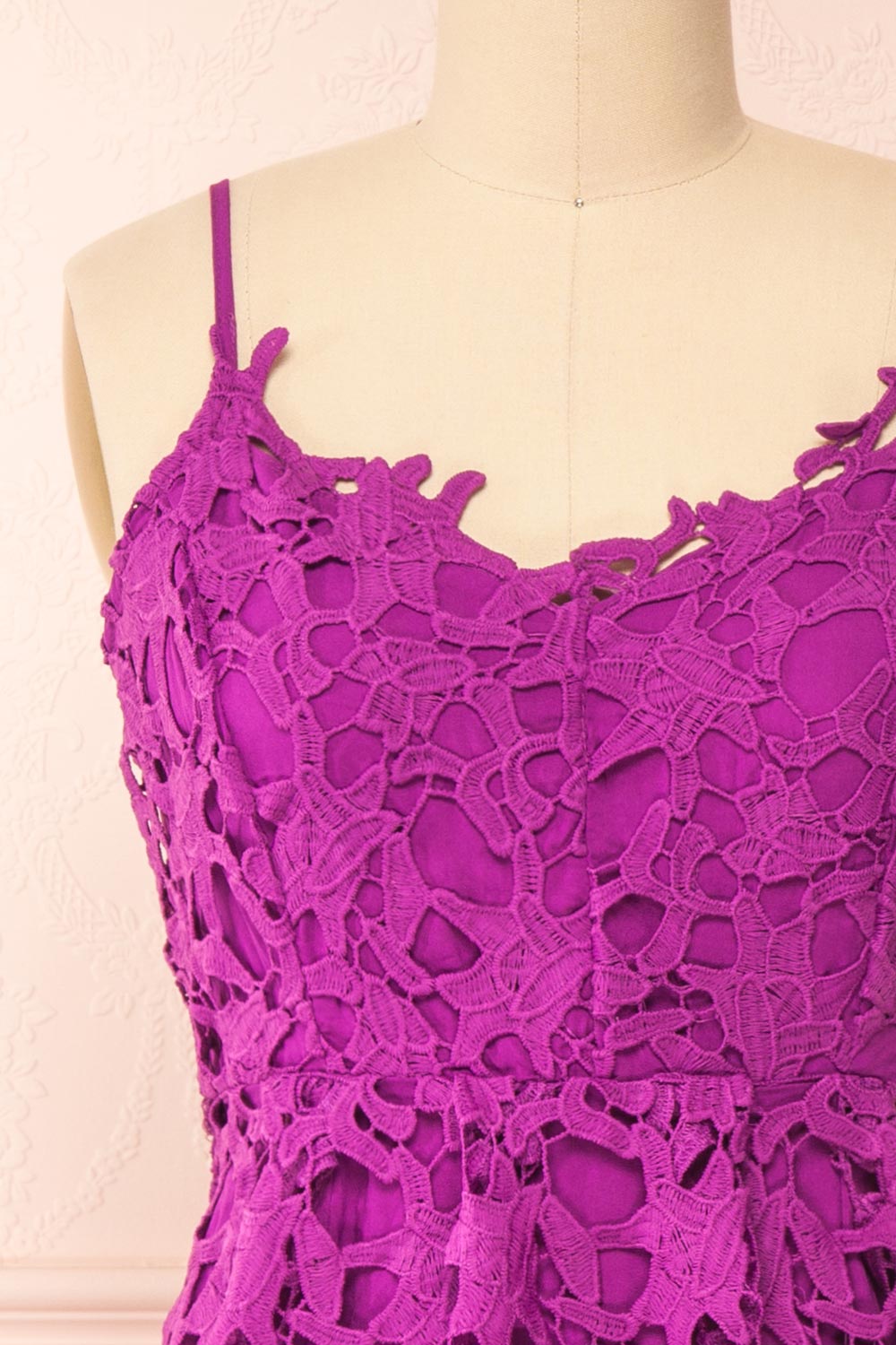 Purple lace up dress online