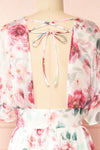 Aveline Floral Maxi Dress w/ Ruffles | Boutique 1861 back close-up
