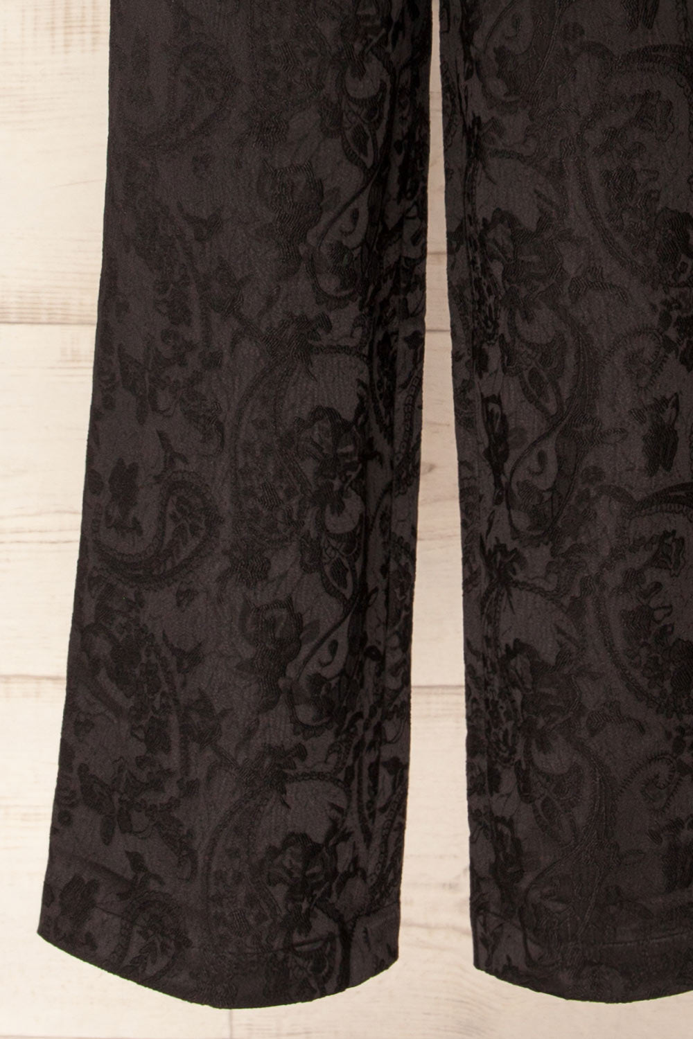 Azusa High-Waisted Black Embroidered Pants | La petite garçonne bottom 