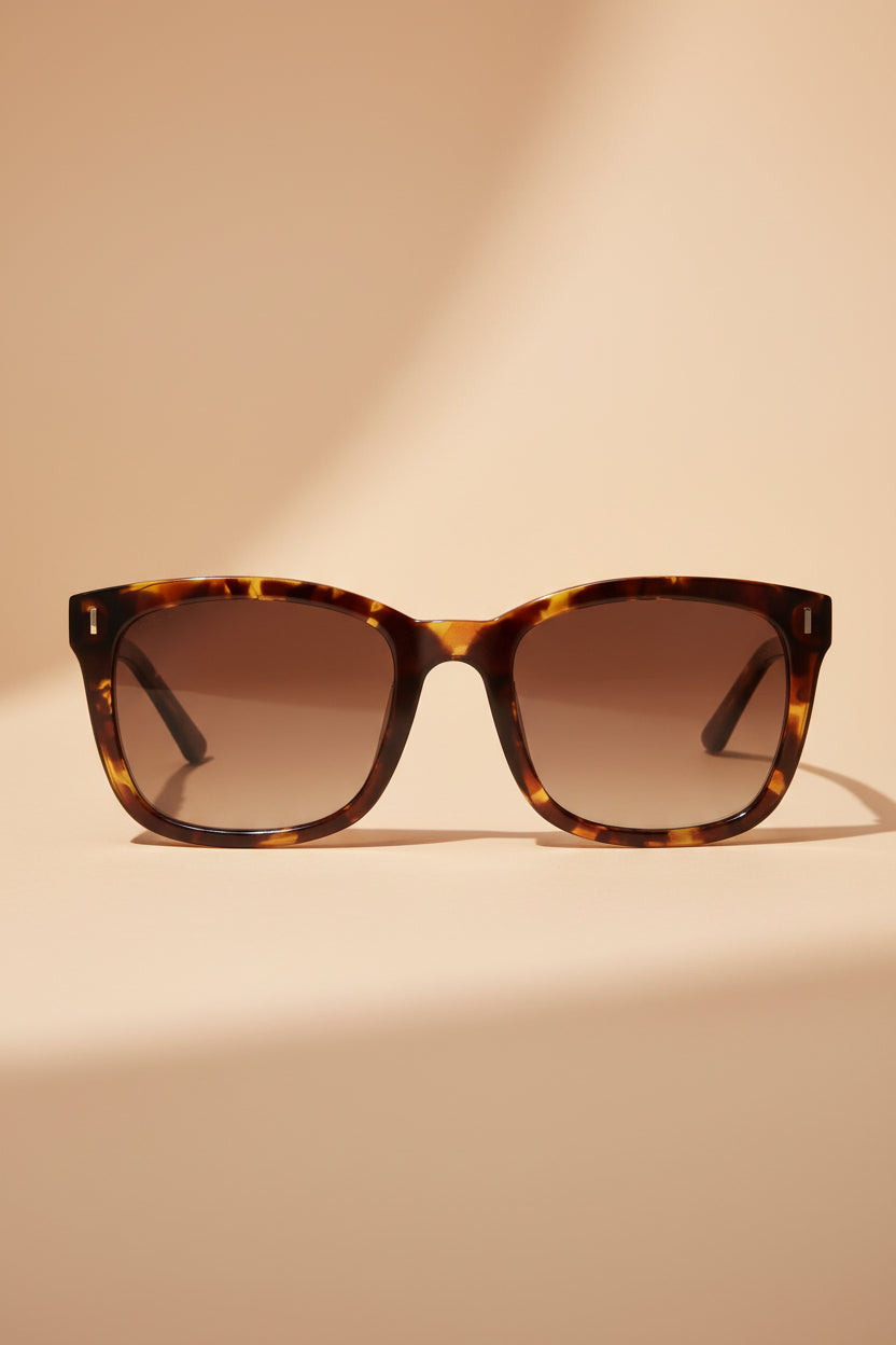 Kattya Sunglasses with tortoise shell frame and gradient lenses by Pilgrim available at la petite garçonne