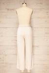 Babylone Textured Ivory Pants w/ Fabric Belt | La petite garçonne  back view