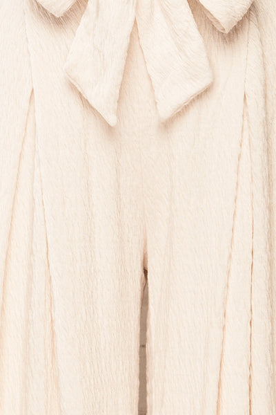 Babylone Textured Ivory Pants w/ Fabric Belt | La petite garçonne  fabric