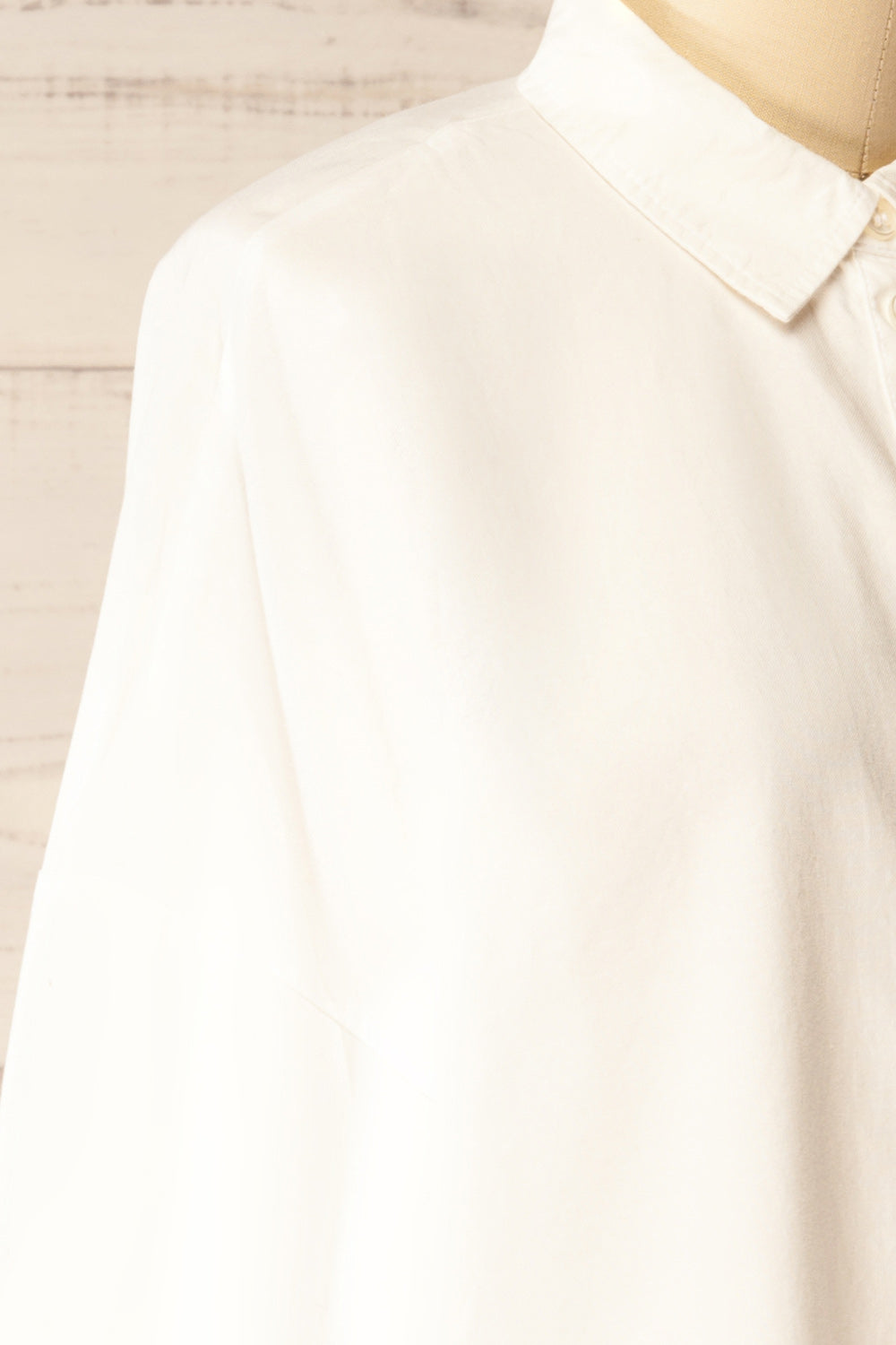 Bahamas White Button-Up Cotton Shirt | La petite garçonne side