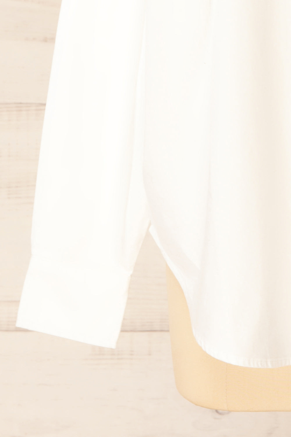 Bahamas White Button-Up Cotton Shirt | La petite garçonne sleeve